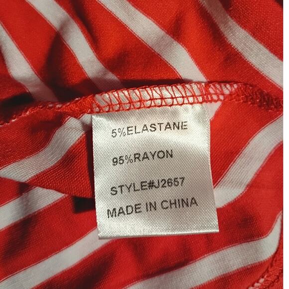 NWT Jodifl Red White Stripe Swing Dress Small Soft Stretch Everyday Casual - Picture 8 of 13